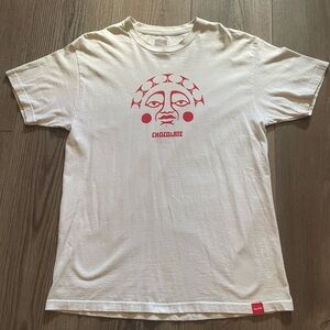 Size large, white and red, Chocolate T shirt